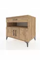 Commode Kronos 2 étagères, 1 tiroir, 2 portes, Pin-Pin