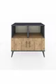 Commode Hyperion 2 étagères 2 portes Anthracite-Pin