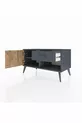 Commode Hyperion avec une seule étagère, un tiroir et une porte, Anthracite-Sapin/Anthracite