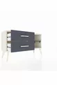 Commode Arges à une étagère et 2 tiroirs en pierre d'onyx - Anthracite
