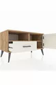 Commode Hyperion à 2 étagères, 1 tiroir et 1 porte, Pins-Quartz