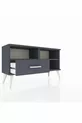 Commode Arges 2 étagères 1 tiroir Anthracite-Anthracite