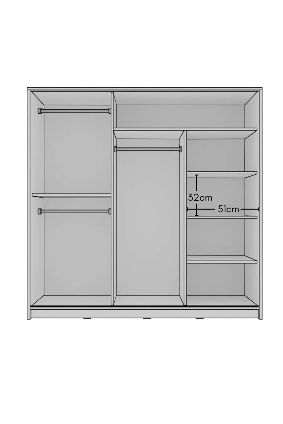Armoire coulissante blanche 