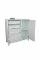 Armoire à 5 paniers, armoire polyvalente, armoire à jouets Kayra blanche