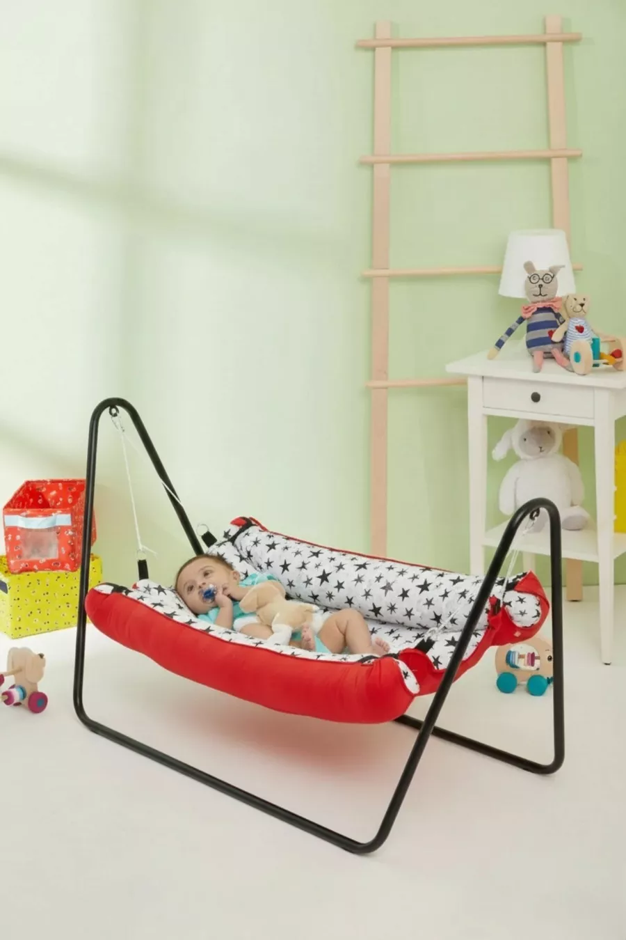 Berceau hamac portable pour bébé (rouge)
