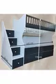 Lit superposé pour enfants modèle blanc anthracite sculpté