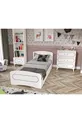 Ensemble chambre d'adolescent moderne Hayal blanc - 4 pièces et entièrement en MDF de première qualité