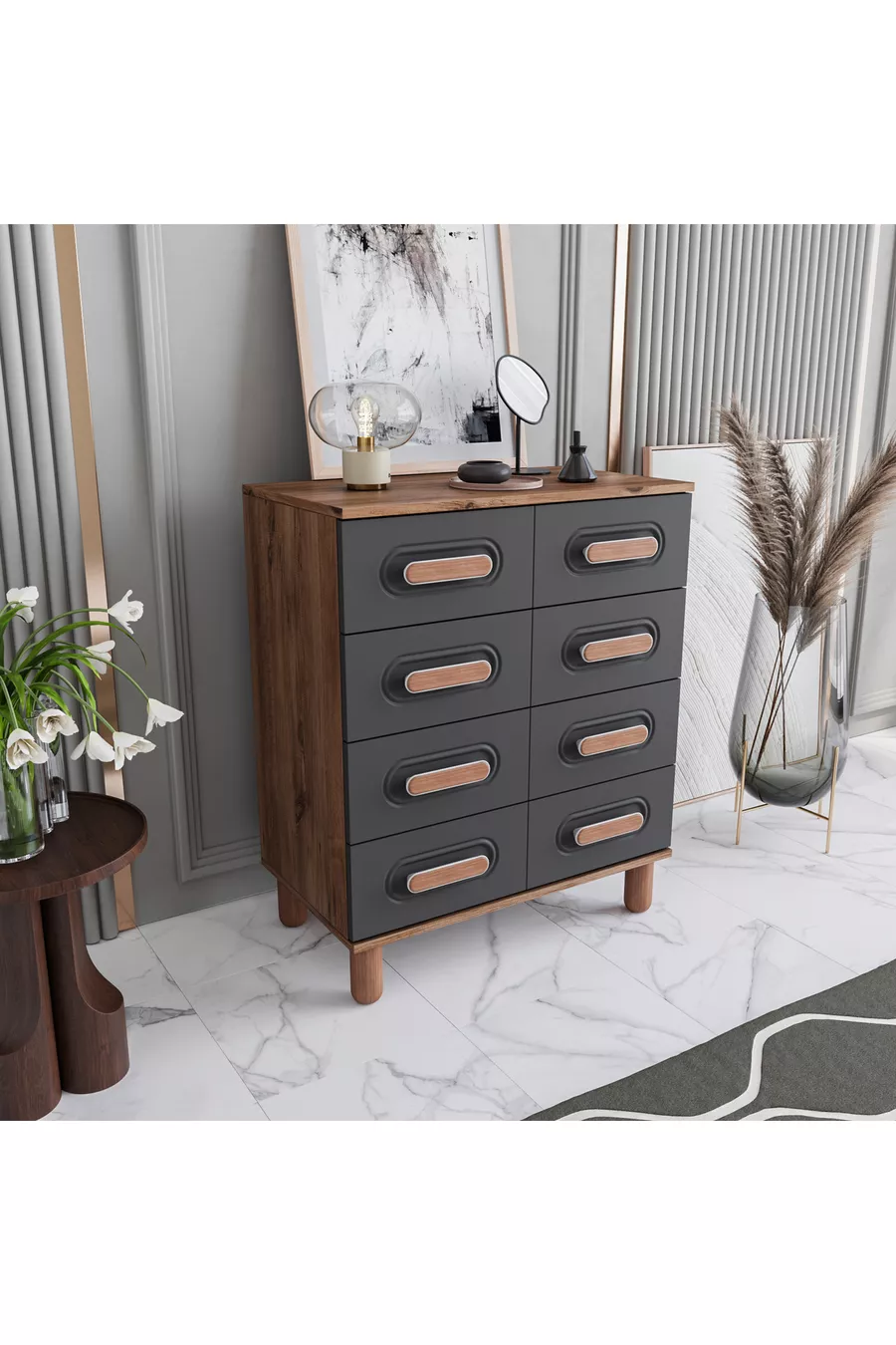 Commode Otto à 4 tiroirs % MDF