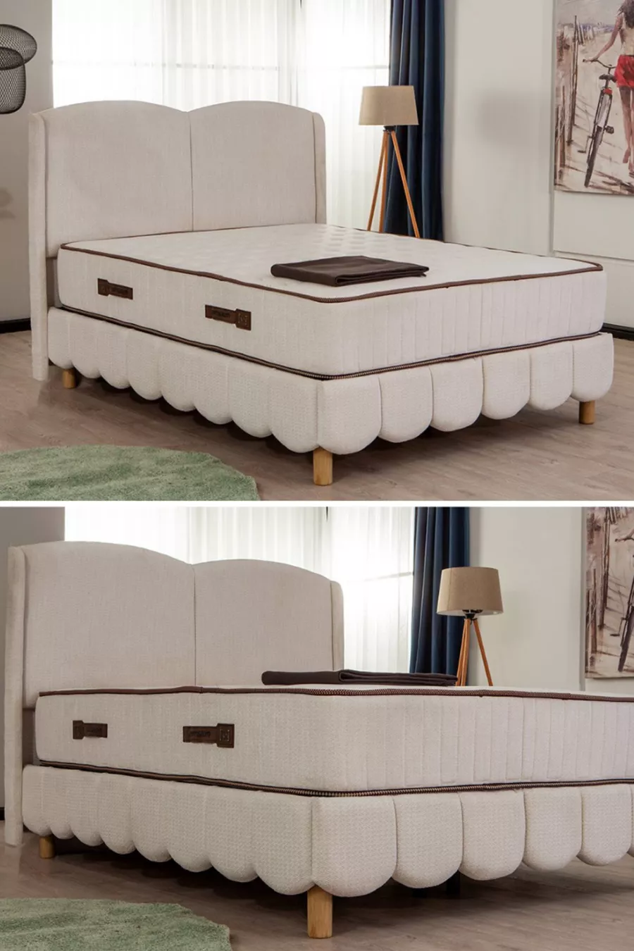 Ensemble de lit Bohem Plus / Cadre + Tête de lit + Matelas