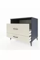 Commode Kronos avec une étagère et 2 tiroirs Anthracite-Pierre de Lune