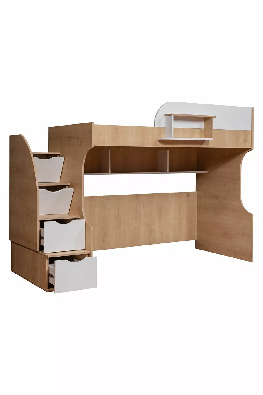 Lits superposés, Lit Aura Ranza avec table et 2 matelas Comfort