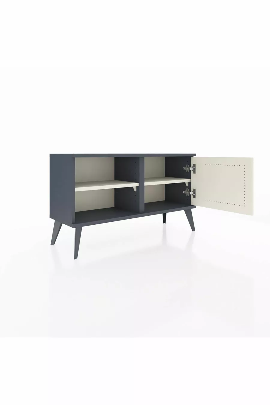 Commode Arges à 2 étagères avec 1 porte, anthracite-pierre de lune