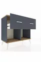 Commode Hyperion 2 tiroirs Anthracite-Sapin/Anthracite