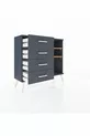 Commode Arges 2 étagères 4 tiroirs Anthracite-Sapin/Anthracite