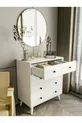 Commode Blanche Brillante 4 Tiroirs Country Commode Chevet en Bois