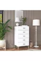 Rani Commode 5 Tiroirs Chambre à Coucher Chambre de Bébé Blanche