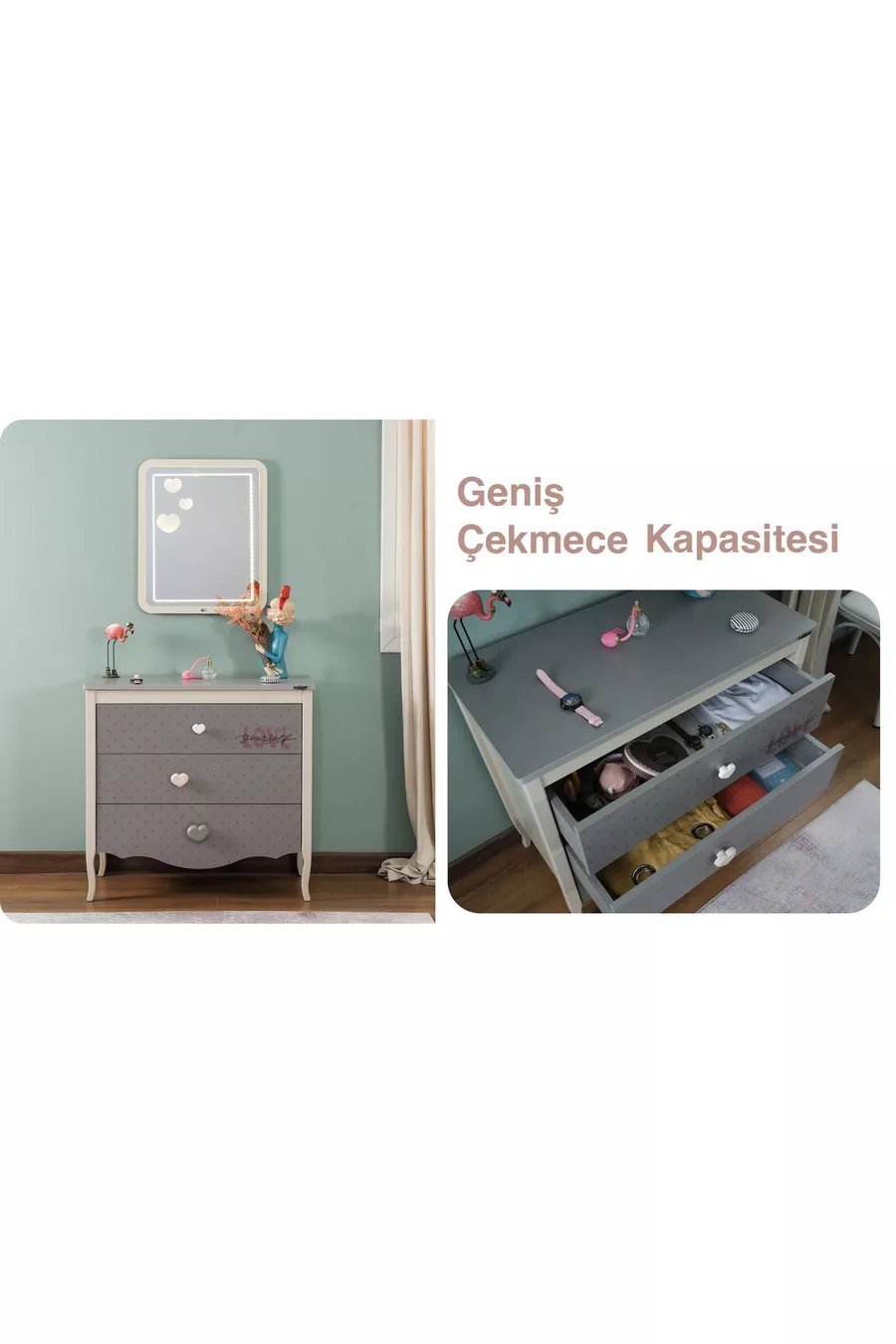 Chambre d'enfant Juliet (Armoire 3 portes + * Montessori + Commode)