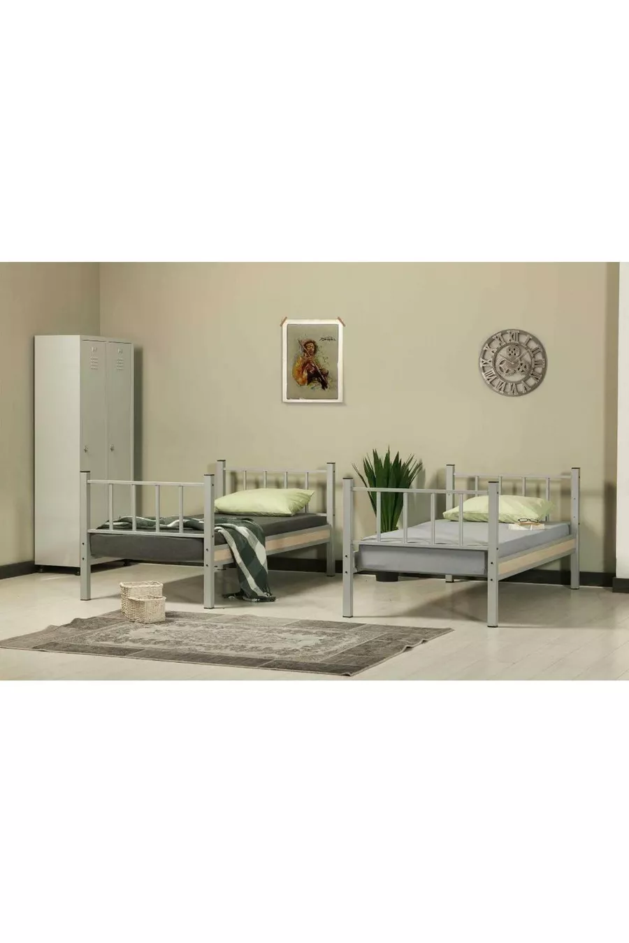 Lits superposés en métal Yurt Gris