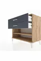 Commode Hyperion à une étagère et 2 tiroirs Pin-Anthracite