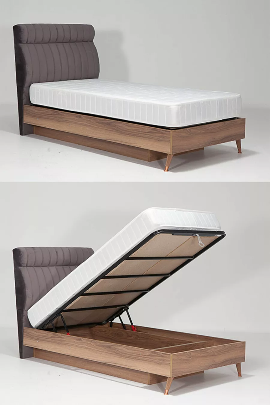 Lit à cadre rétro pour chambre d'adolescent Lit + Tête de lit