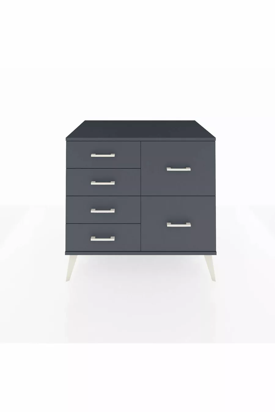 Commode Kronos 6 tiroirs Anthracite-Anthracite