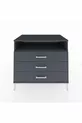 Commode Kronos à une étagère et trois tiroirs Anthracite-Anthracite