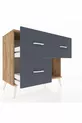Commode Hyperion 3 tiroirs Pin-Pin/Anthracite