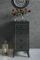 Commode noire en MDF Joi à 4 tiroirs