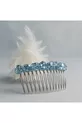 Pince à Cheveux en Cristal Bleu Glacé - Accessoire de Mariée