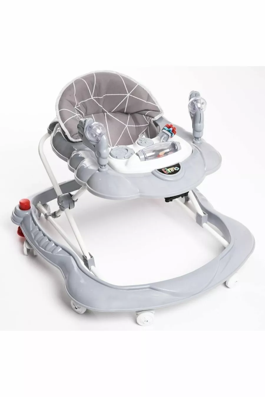 Trottine pour bébé Spider gris de luxe avec jouets, musique et lumière, à 3 vitesses