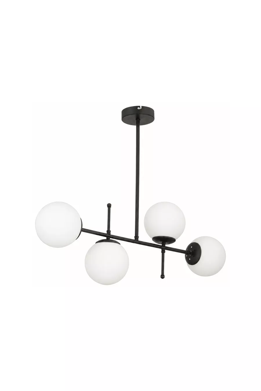 Plafonnier de cuisine moderne noir Günay 4 pièces, chambre à coucher, salon
