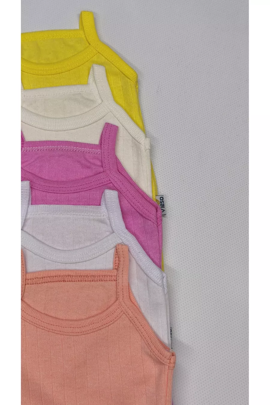 Body pour bébé avec boutons-pression et bretelles en corde de 5 couleurs
