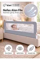 Barrière de sécurité pour bébé – Barrière de lit pliable pour enfant, anti-chute – CM Gris