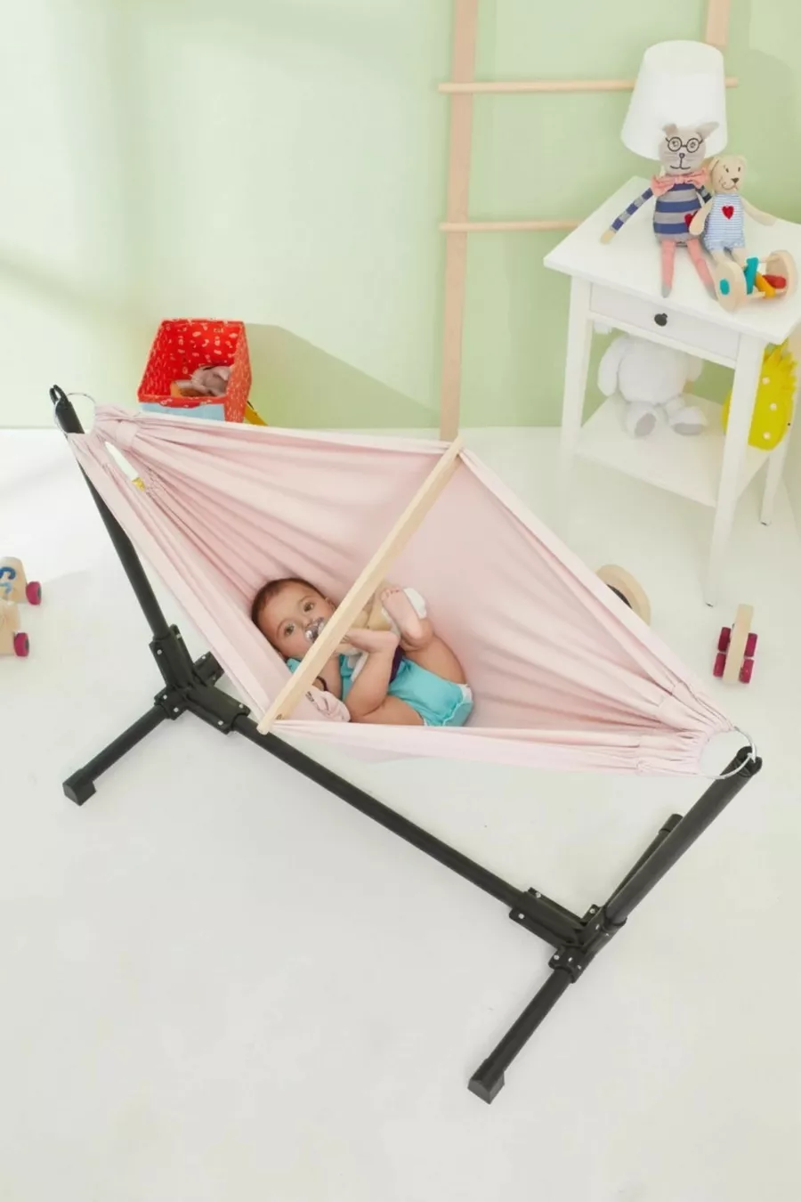 Hamac pour bébé avec support (Fuchsia)
