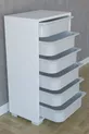 Armoire polyvalente à 6 paniers pour légumes - Meuble de cuisine blanc