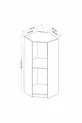 Armoire d'angle Kale  cm 1 porte Blanche