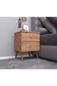 Table de chevet Milas en pin de l'Atlantique sur pieds en bois