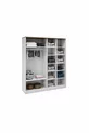 Armoire/Penderie Smart 4 Portes avec Miroir (% MDF)