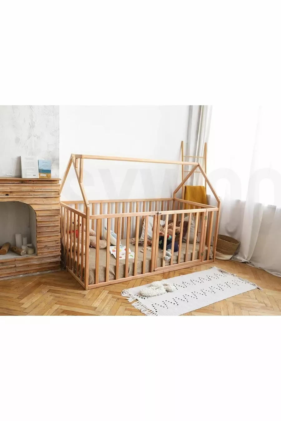 Lit Montessori en bois - Lit en bois massif - Lit pour enfants et bébés Montessori