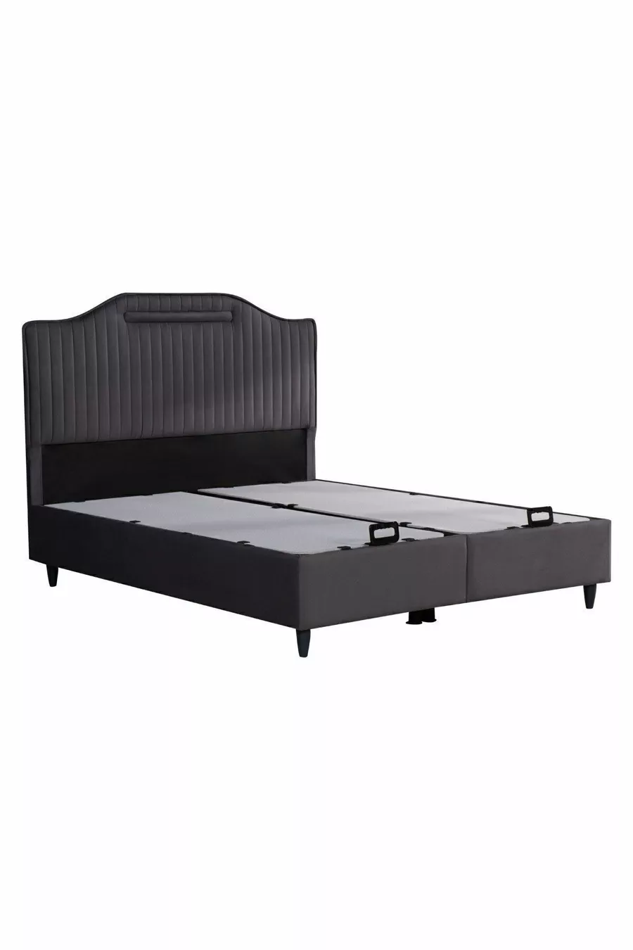 Base avec coffre Royal Lux Anthracite (TÊTE DE LIT ET MATELAS NON INCLUS)