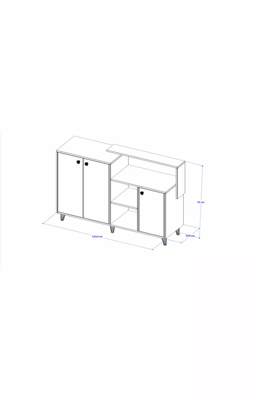 Commode / Console Siena - 4 portes