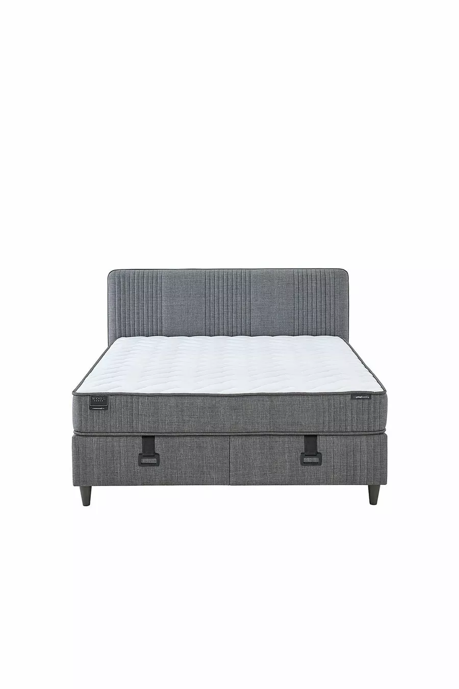 Ensemble de 3 pièces Tête de lit et sommier Wool Sense - Gris Foncé