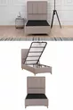 Lit coffre Gold Therapy marron (TÊTE DE LIT ET MATELAS NON INCLUS)