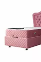 Ensemble de lit orthopédique deluxe avec tête de lit Camelli New Baza, rose