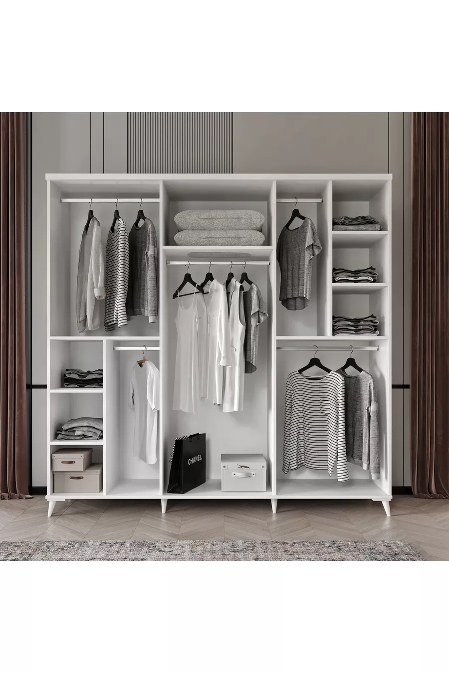 Ensemble de chambre à coucher Roma en MDF complet avec montage gratuit