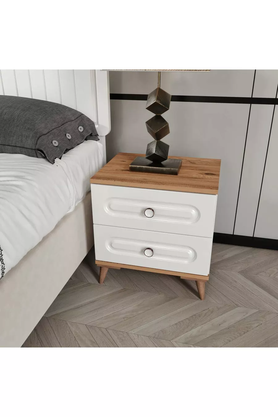 Ensemble de chambre à coucher Bohem MDF avec montage gratuit
