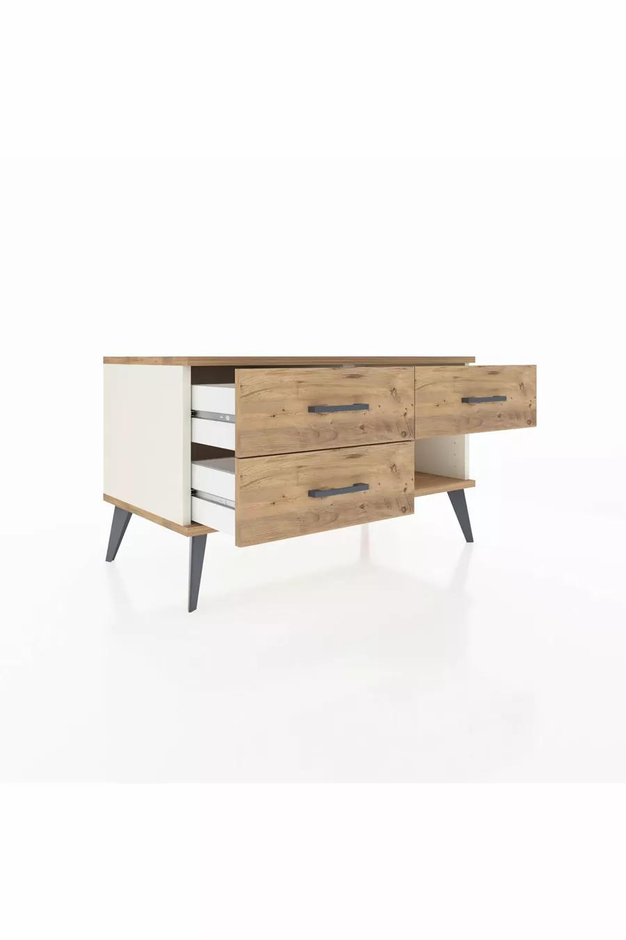 Commode Hyperion 3 tiroirs Pierre de lune-Sapin