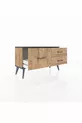 Commode Arges 3 tiroirs Pin-Anthracite/Pin