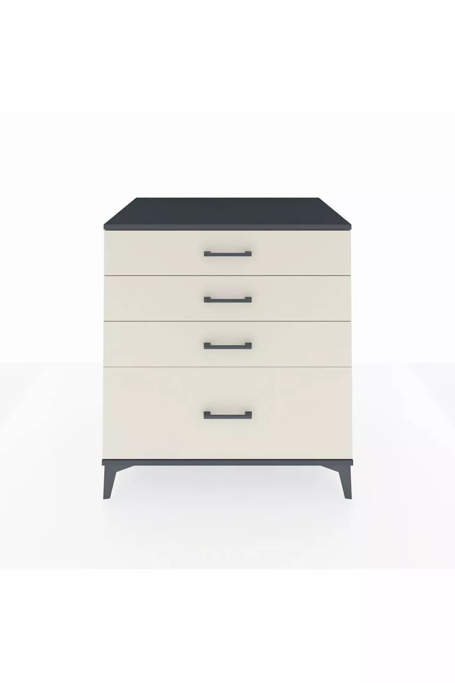 Commode Kronos 4 tiroirs Anthracite-Pierre de lune