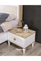 Ensemble de chambre à coucher en bois (Armoire + Commode + Table de chevet + Lit)